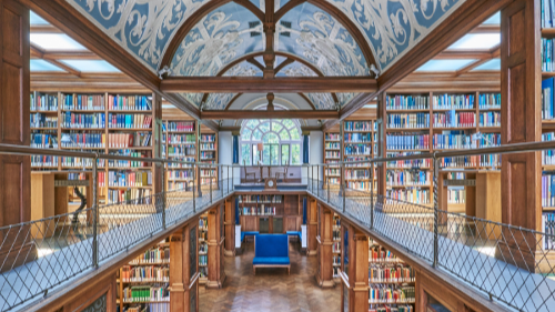 A library full of books